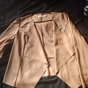 Faux Leather Light Flyaway Jacket